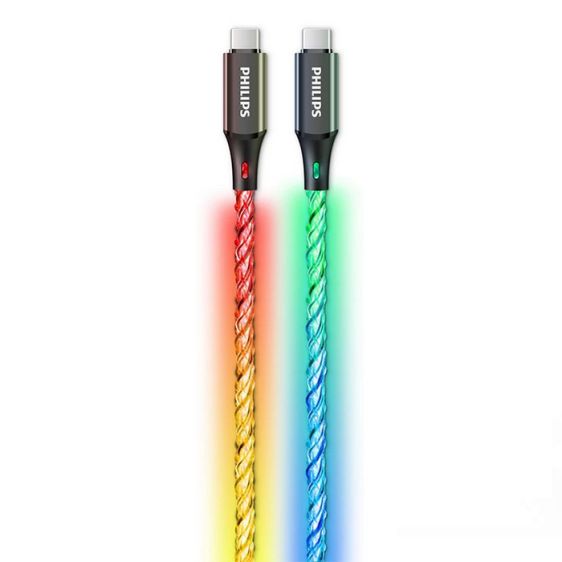 Кабел за парти PHILIPS DLC5130C/00 USB-C to USB-C с Ambilight RGB светлина