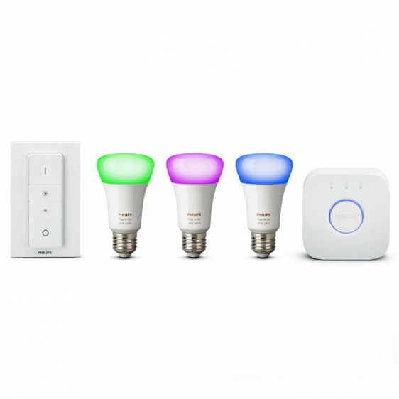 Комплект лампи PHILIPS Hue 10W A19 E27 3 set EU + switch