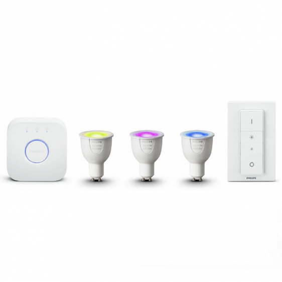 Комплект лампи PHILIPS Hue Starter kit GU10 White and color ambiance + switch