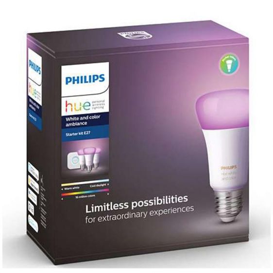 Комплект лампи PHILIPS Hue E27 за бяла и цветна светлина