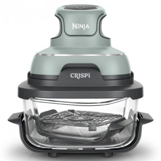 Фритюрник NINJA Crispi 4-in-1 Portable Glass Air Fryer FN101EUSG, 3.8 л, Sage Green