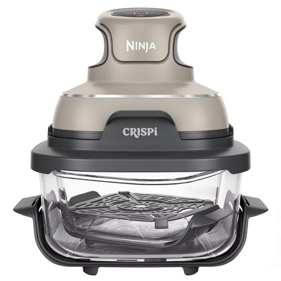 Фритюрник NINJA Crispi 4-in-1 Portable Glass Air Fryer FN101EUST, 3.8 л, Stone