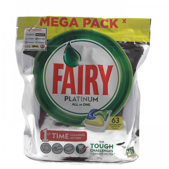 Таблетки за съдомиялна Fairy Platinum 63